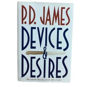 Vintage 1989 Devices and Desires Adam Dalgliesh Mystery Hardback Book PD James